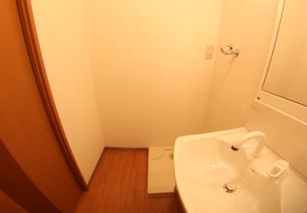 洗面設備　ゆったりとスペースのある洗面所