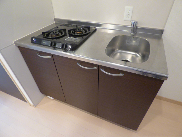 キッチン　2口ガスコンロ付システムキッチン