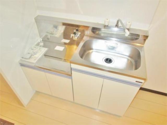 キッチン　２口ガスコンロ設置可能