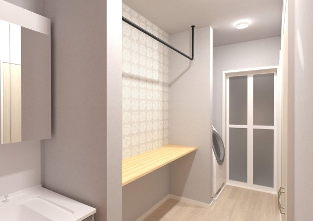 洗面設備　多彩な用途で使える、洗面・家事コーナー