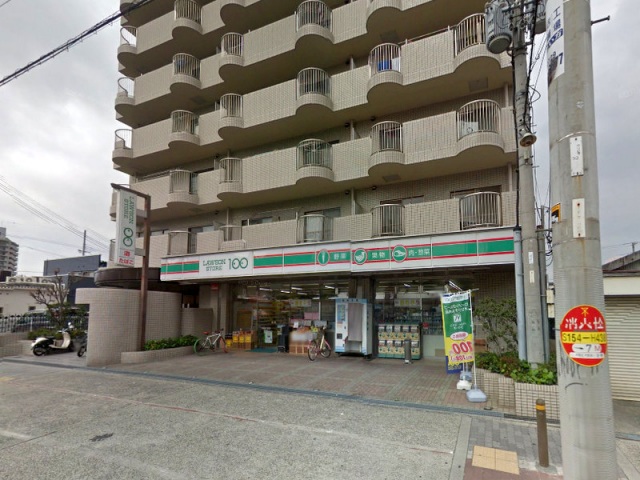 コンビニ　ローソンストア100平野南店（コンビニ）まで384m