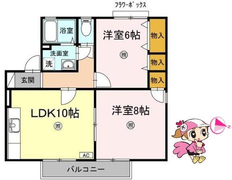 ＪＲ高徳線 佐古駅 徒歩12分 2階建 築31年の間取り写真