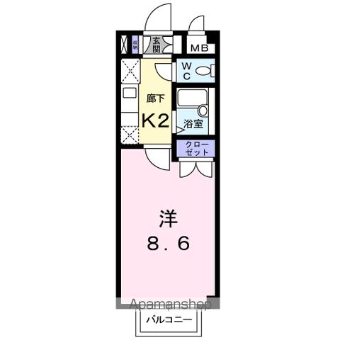 ＪＲ香椎線 和白駅 徒歩14分 2階建 築29年の間取り写真