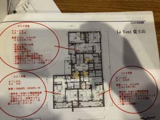 Le Vent覚王山の間取り写真