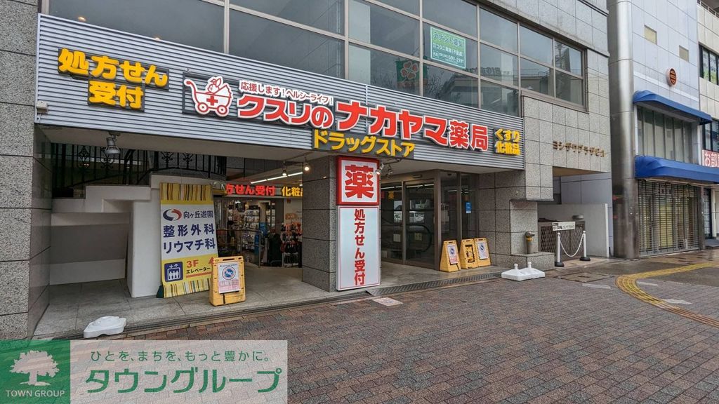 ドラックストア　クスリのナカヤマ薬局 向ヶ丘遊園駅南口店（ドラッグストア）まで590m