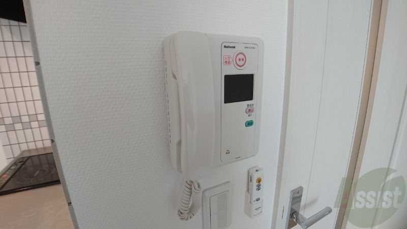 セキュリティ　インターホンです。オートロック付きで安心のマンションです。