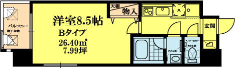 VERTICAL二条城北の間取り写真