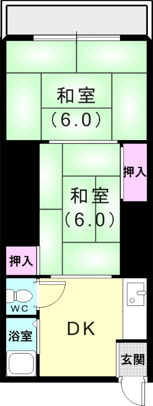 北区鈴蘭台東町アパートの間取り写真