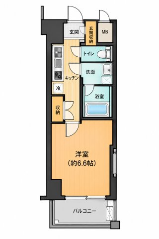 エステムコート神戸湊町の間取り写真