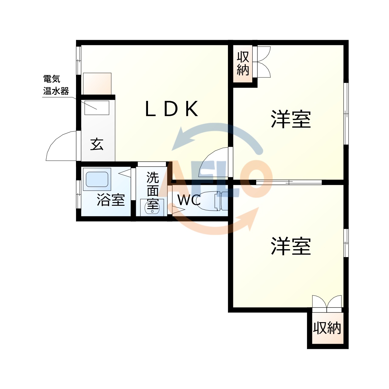 ケイアンドティ心斎橋東の間取り写真