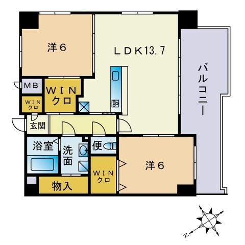 アクシオン箱崎東グランデの間取り写真