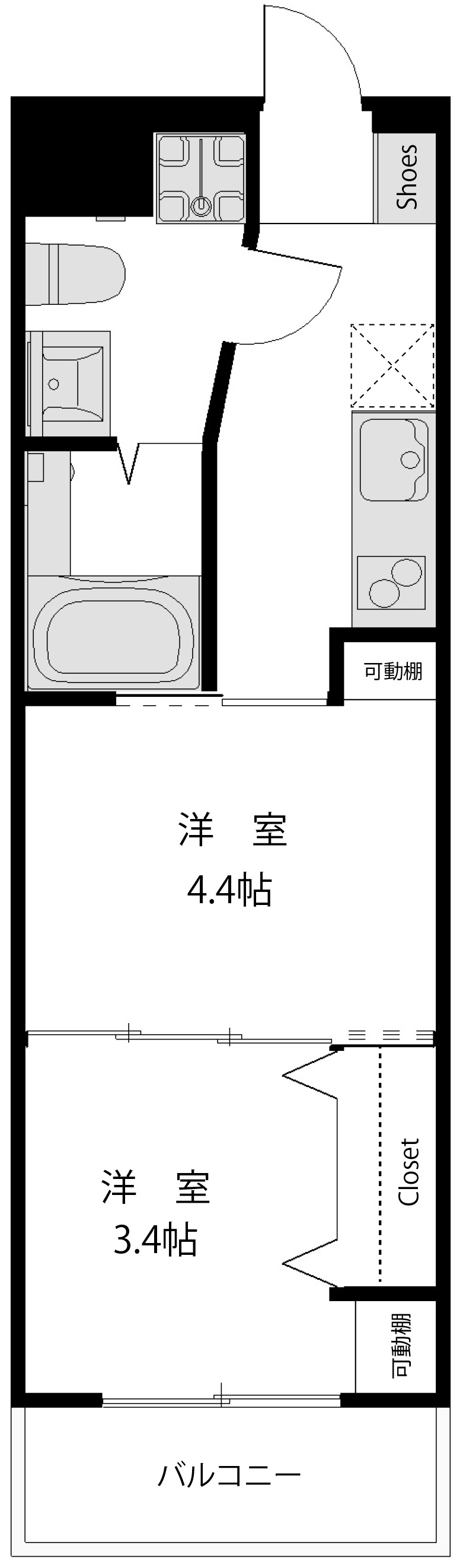 アプローズ下北沢の間取り