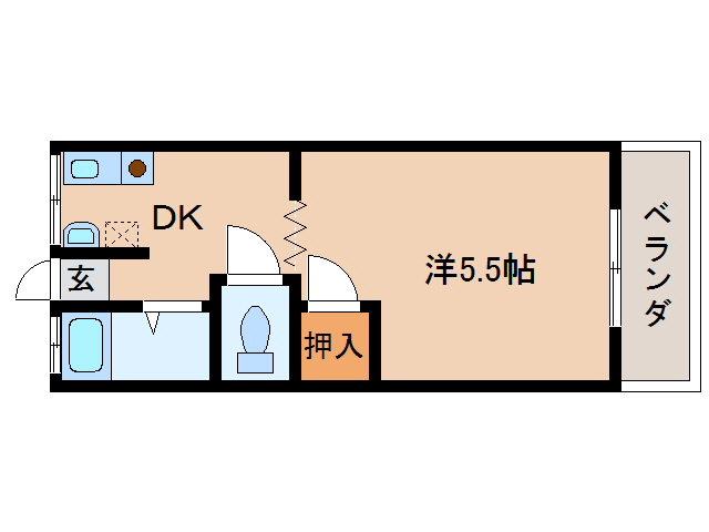 都城市久保原町のマンションの間取り