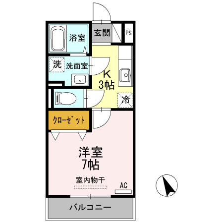 山形市本町のアパートの間取り