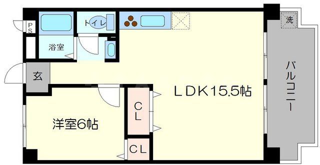 豊中市寺内のマンションの間取り