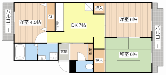 イワタニガーデンハイツの間取り