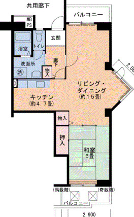 神戸市西区学園西町のマンションの間取り