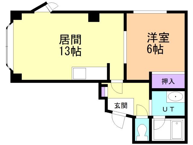 函館市大手町のマンションの間取り