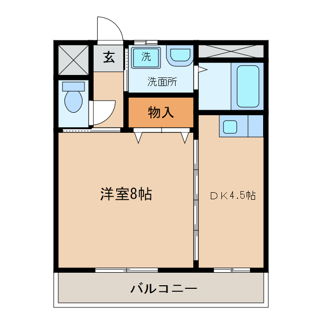 西尾市寄住町のマンションの間取り