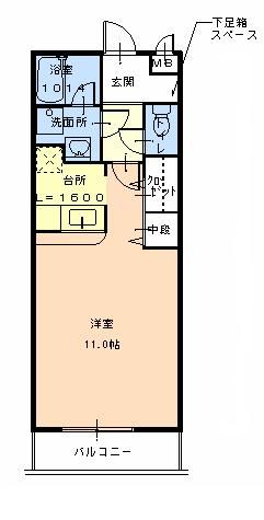 和歌山市秋月のアパートの間取り