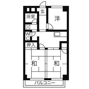 ドミール英(ドミールハナブサ)の間取り