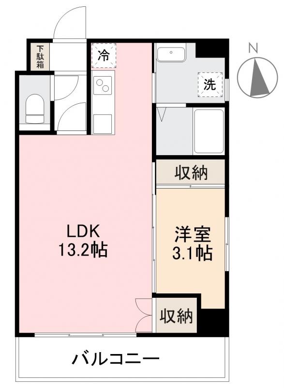 高松市丸の内のマンションの間取り