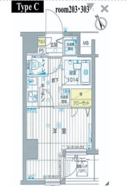 港区六本木のマンションの間取り