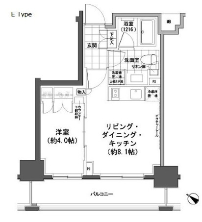 パークハビオ人形町の間取り