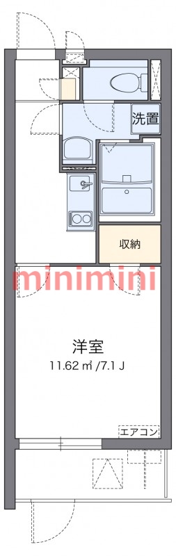 高槻市上牧北駅前町のマンションの間取り