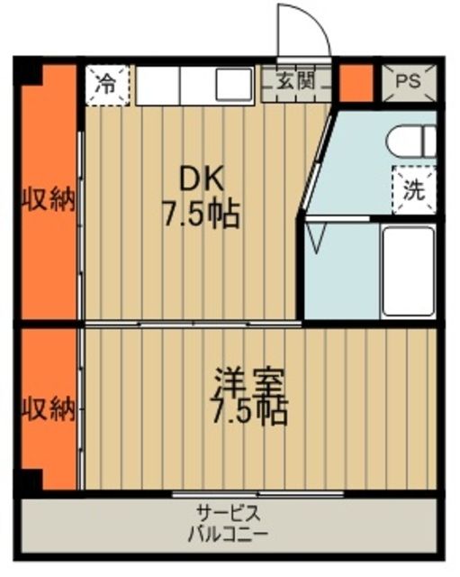 狭山市中央のマンションの間取り