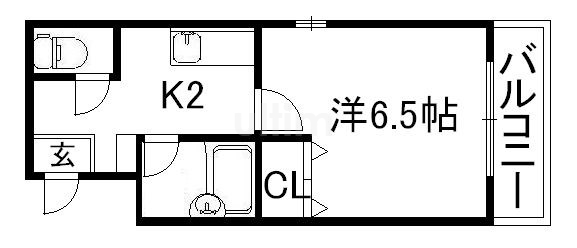 五条若宮ハイツの間取り