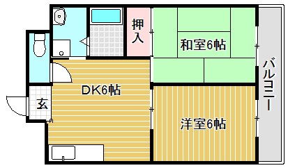 野洲市冨波乙のマンションの間取り