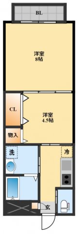 諫早市小川町のアパートの間取り