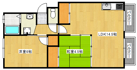 神戸市須磨区白川のマンションの間取り