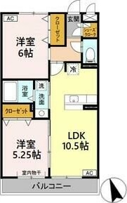 名古屋市千種区京命のアパートの間取り