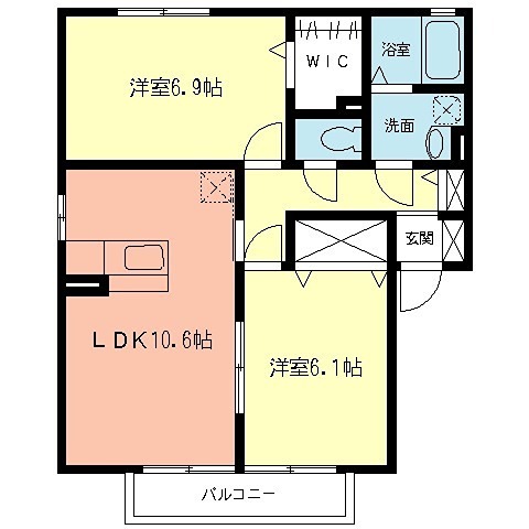 ソシアコートＢの間取り