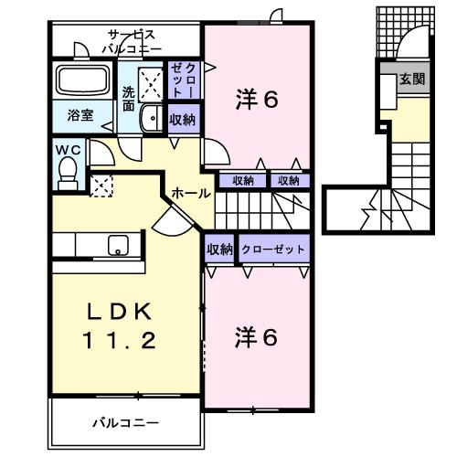 ロイヤル　クレッセント　IIIの間取り