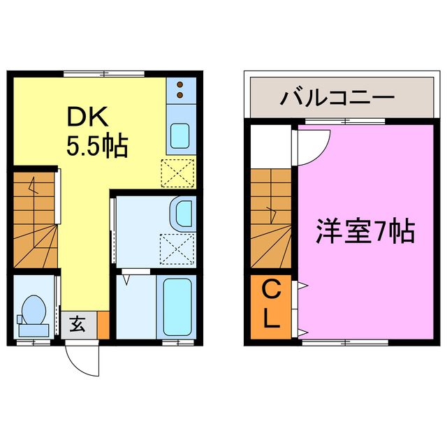 仮)メゾネットハウスの間取り