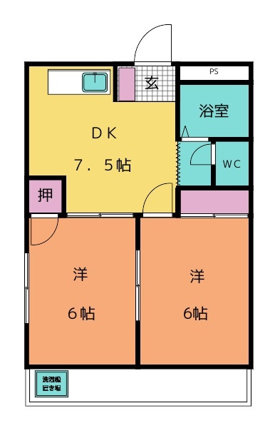 大東ハイツパートVの間取り