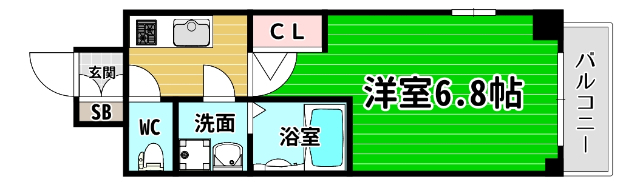 大阪市西区川口のマンションの間取り