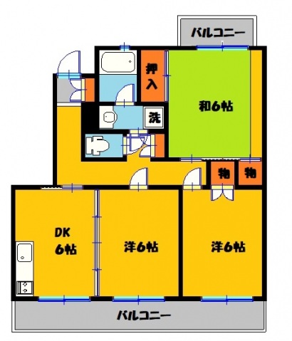 モアグランドリーMY　Aの間取り