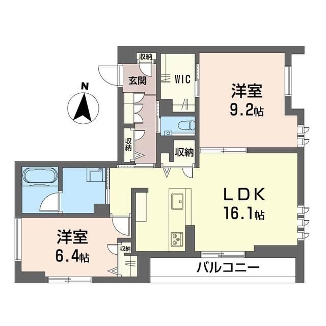 吉川市高富のマンションの間取り