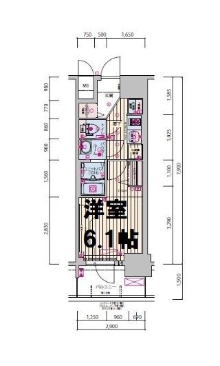 プレサンス天王寺ノースヴィアーレの間取り