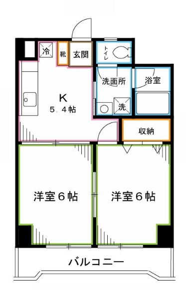 中野区本町のマンションの間取り