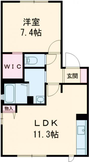 桑名市大字東方のアパートの間取り