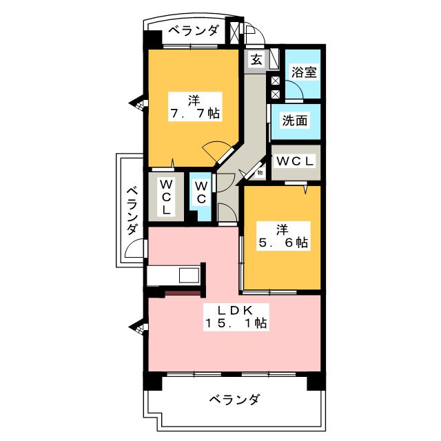 ベル　セードル　Ｗの間取り