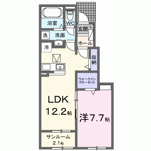 コンフォール園部の間取り