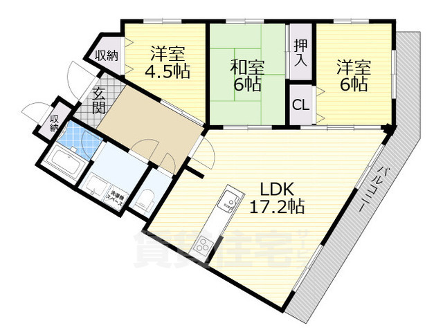 シャトレ上山手の間取り