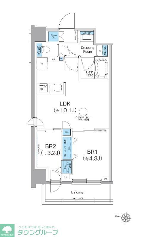 大田区仲池上のマンションの間取り