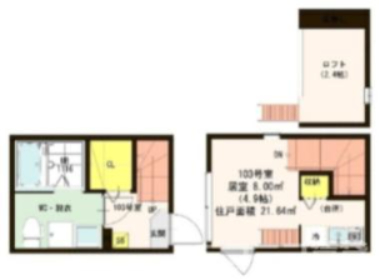 葛飾区柴又のアパートの間取り